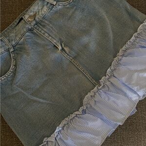 Denim Skirt -Ruffle